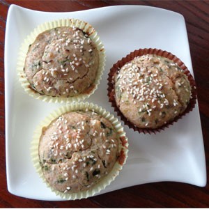 Quick Muffins with White Cheese and Spinach