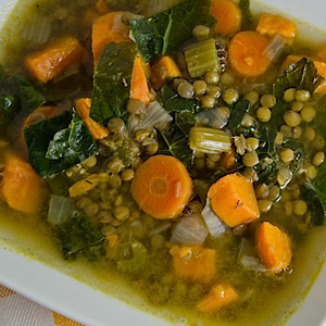 Lentil, Kale and Carrot Soup